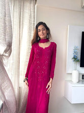 Vibrant Pink Chikankari Kurta